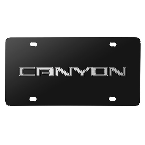 GMC Canyon 3D Nameplate Black Stainless Steel License Plate