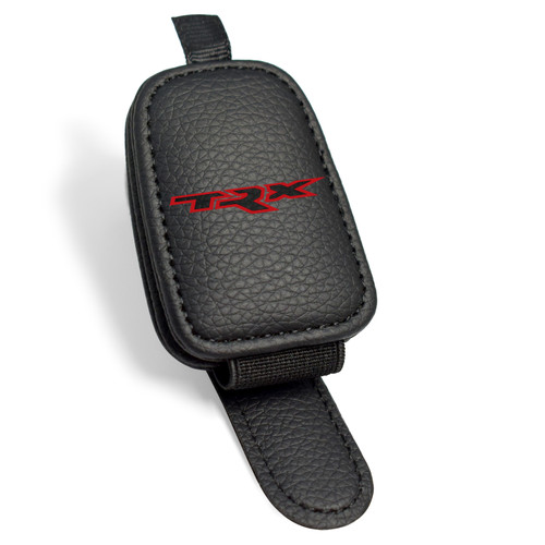 RAM 1500 TRX Rectangle Black Leather Magnetic Sunglass Holder Car Sun Visor Mount Clip