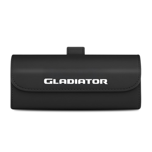 Jeep Gladiator Black Leather Sunglass Case Car Sun Visor Mount Clip