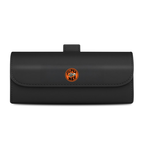 Dodge Supper-Bee Black Leather Sunglass Case Car Sun Visor Mount Clip
