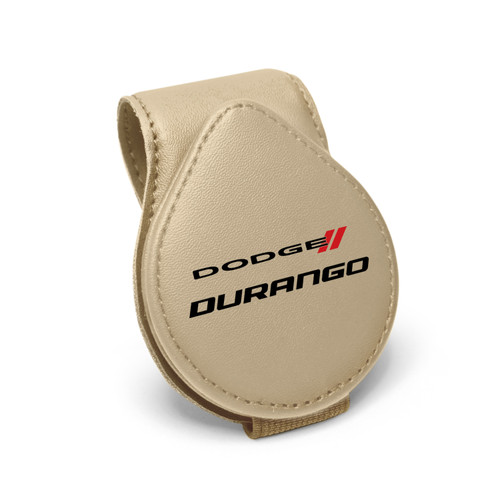 Dodge Durango Beige Leather Magnetic Sunglass Holder Car Sun Visor Mount Clip
