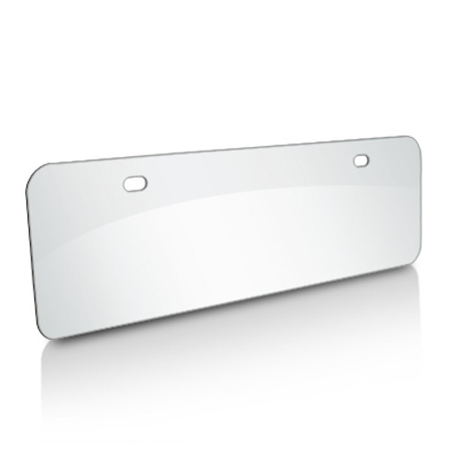 Blank Half-size Stainless Steel Chrome License Plate