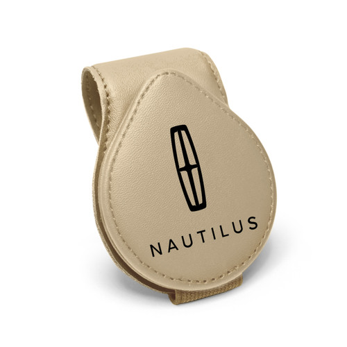 Lincoln Nautilus Beige Leather Magnetic Sunglass Holder Car Sun Visor Mount Clip