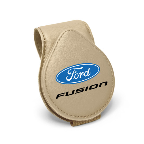 Ford Fusion Beige Leather Magnetic Sunglass Holder Car Sun Visor Mount Clip