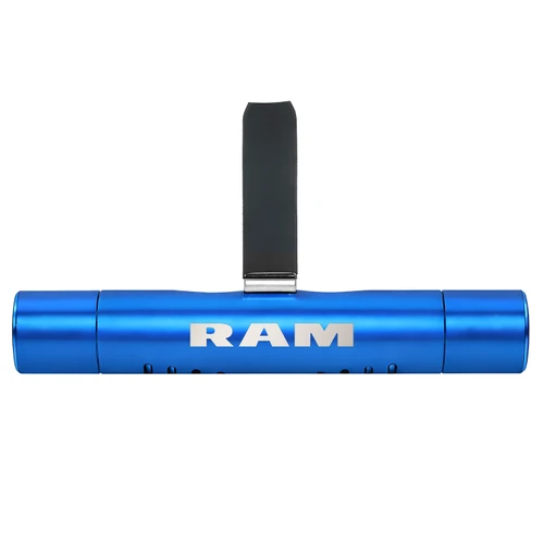 RAM Blue Aluminum Car Vent Air Freshener Clip with adjustable window and 10 Refill Sticks
