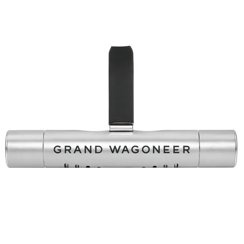 Jeep Grand Wagoneer Silver Aluminum Car Vent Air Freshener Clip with adjustable window and 10 Refill Sticks