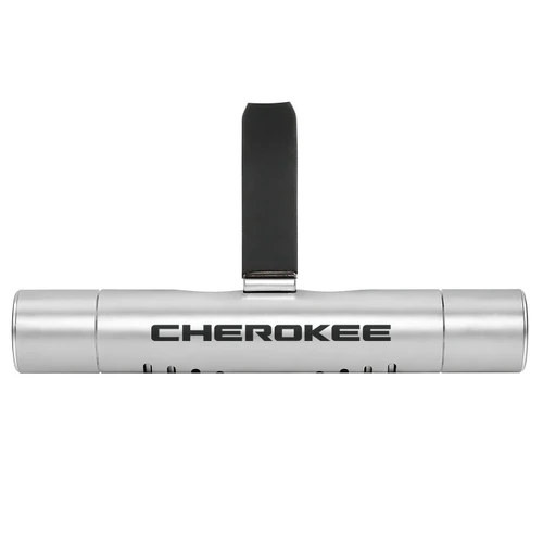 Jeep Cherokee Silver Aluminum Car Vent Air Freshener Clip with adjustable window and 10 Refill Sticks