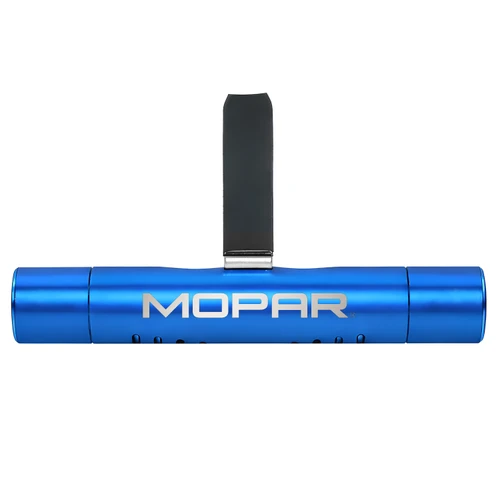 Mopar Blue Aluminum Car Vent Air Freshener Clip with adjustable window and 10 Refill Sticks