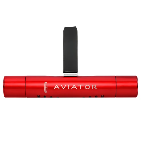 Lincoln Aviator Red Aluminum Car Vent Air Freshener Clip with adjustable window and 10 Refill Sticks