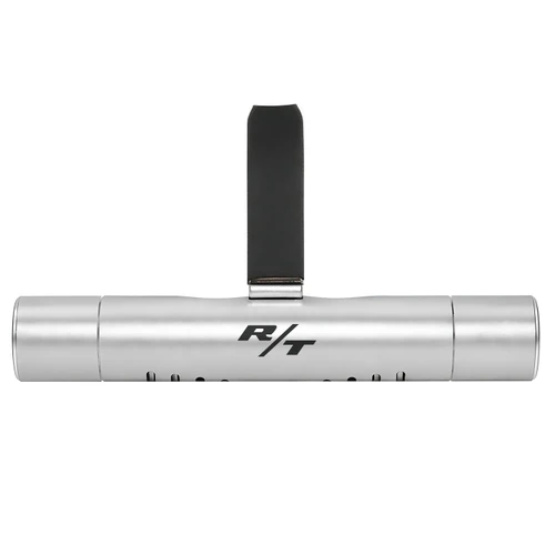 Dodge R/T Logo Silver Aluminum Car Vent Air Freshener Clip with adjustable window and 10 Refill Sticks