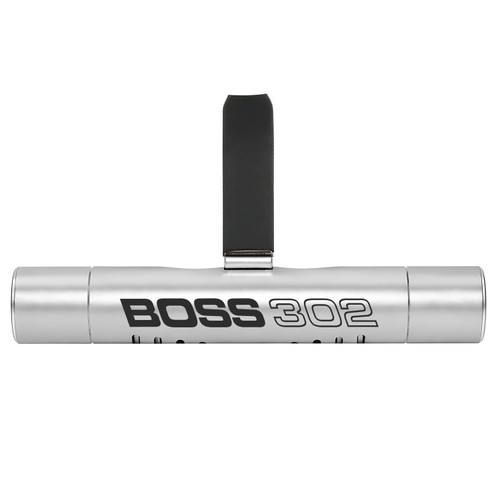 Ford Mustang Boss 302 Silver Aluminum Car Vent Air Freshener Clip with adjustable window and 10 Refill Sticks