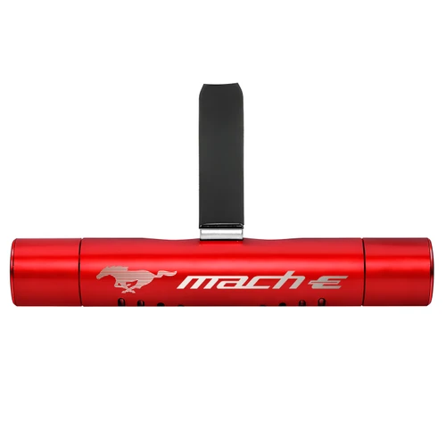 Ford Mustang Mach-E Red Aluminum Car Vent Air Freshener Clip with adjustable window and 10 Refill Sticks