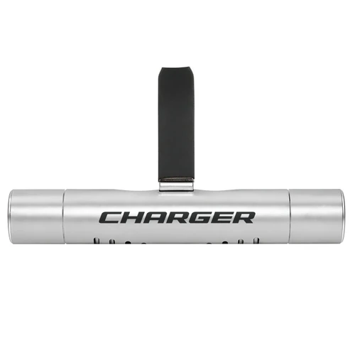 Dodge Charger Silver Aluminum Car Vent Air Freshener Clip with adjustable window and 10 Refill Sticks