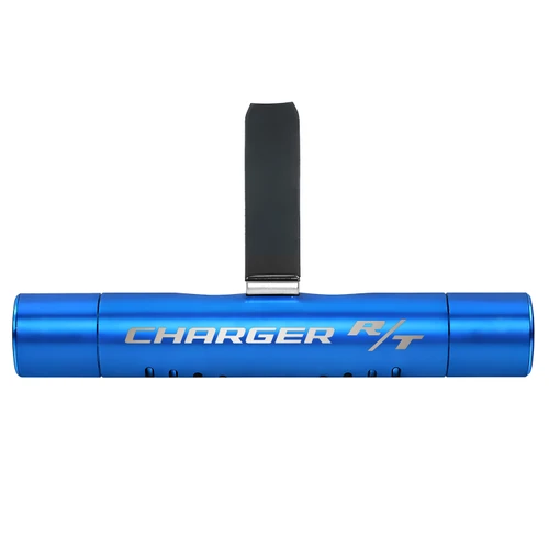 Dodge Charger R/T Blue Aluminum Car Vent Air Freshener Clip with adjustable window and 10 Refill Sticks