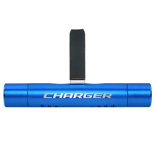 Dodge Charger Blue Aluminum Car Vent Air Freshener Clip with adjustable window and 10 Refill Sticks