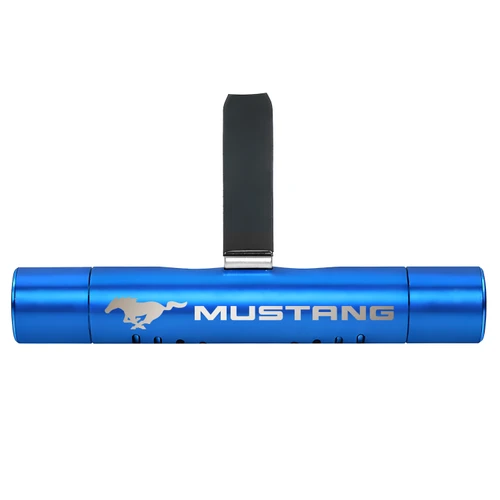 Ford Mustang Blue Aluminum Car Vent Air Freshener Clip with adjustable window and 10 Refill Sticks