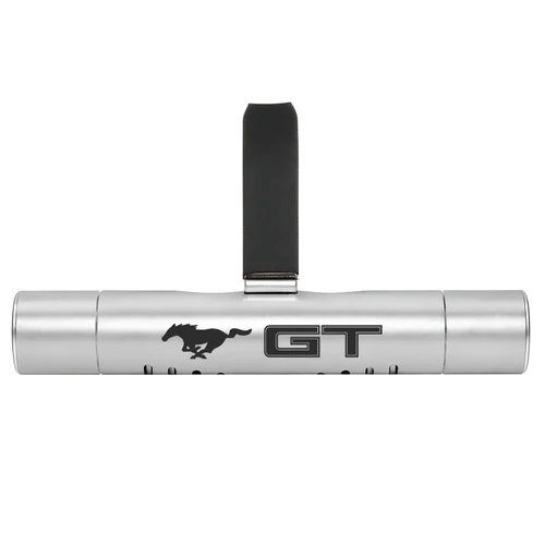 Ford Mustang GT Silver Aluminum Car Vent Air Freshener Clip with adjustable window and 10 Refill Sticks