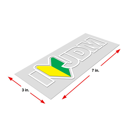 2 I Love JDM Vinyl Graphic Car Stickers Decal