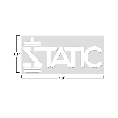 Static Suspension 3.1 X 7.0 Inch Vinyl Graphic Car Sticker Decal