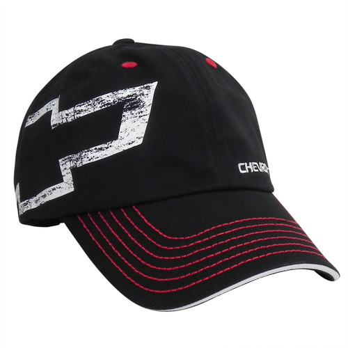 Chevrolet Red Stitches Black Baseball Cap