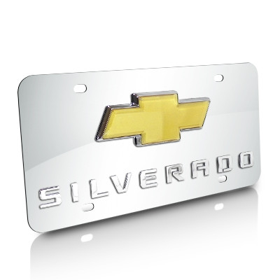 Chevrolet Silverado Chrome Steel License Plate