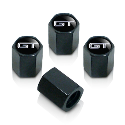 Ford Mustang GT Logo Black Tire Stem Valve Caps Ford Mustang GT Logo Black Tire Stem Valve Caps
