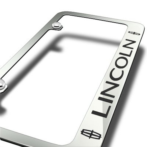 Lincoln Dual Logos Chrome Metal License Plate Frame, Official