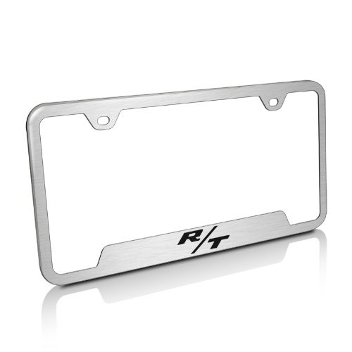 Dodge R/T Brushed Stainless Steel License Plate Frame