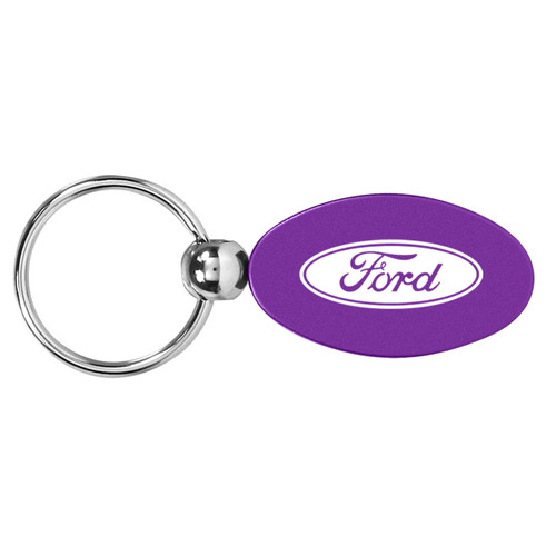 Ford Purple Aluminum Oval Key Chain