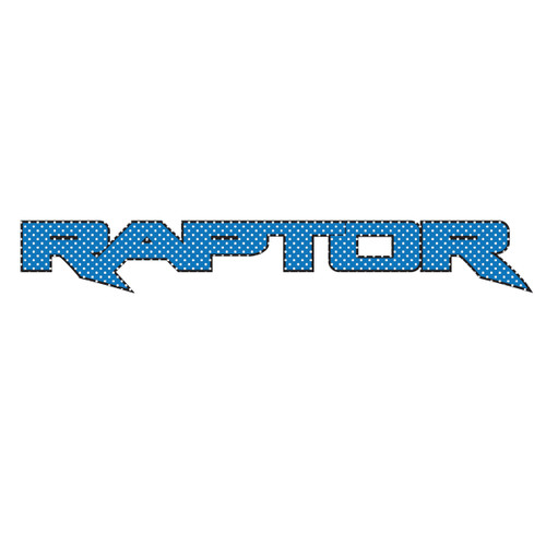 Ford F150 Raptor 2017 up in Blue 12" 3M Perforated Unobstructed View Window Graphic Decorative Decal