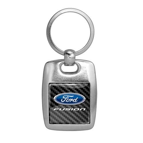 Ford Fusion Scratch Resistant Full-Color Graphic on Carbon Fiber Backing Brush Metal Key Chain