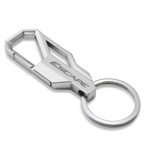 Ford Escape Silver Snap Hook Metal Key Chain by iPick Image, Made in USA