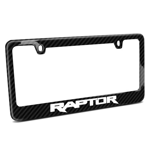 Ford F-150 Raptor Black Real Carbon Fiber License Plate Frame by iPick Image, Made in USA