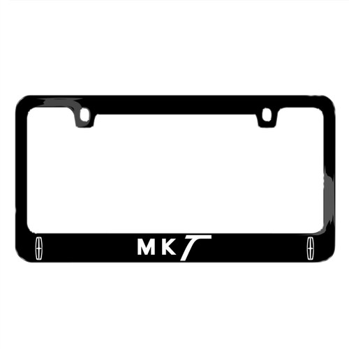 Lincoln MKT Dual Logo Black Metal License Plate Frame