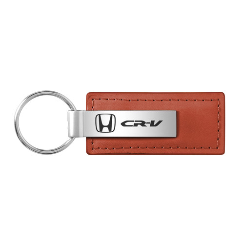 Honda CR-V Brown Leather Key Chain