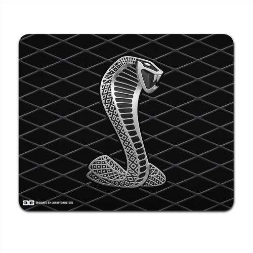 Ford Mustang Cobra on Mesh Grill Computer Mouse Pad
