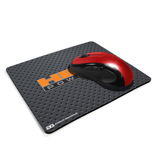 Dodge HEMI Powered Logo on Perforated Metal Look Mouse Pad