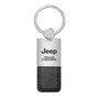 Jeep Grand Cherokee Duo Black Leather Key Chain