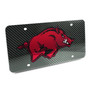 University of Arkansas Razorbacks Carbon Fiber Looking Acrylic Inlaid License Plate