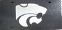 Kansas State 20155 CARBON Fiber Design Deluxe Laser Cut Acrylic Inlaid License Plate Tag University of