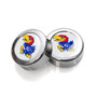 Kansas Jayhawks License Plate, Frame Chrome Screw Covers