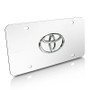 Toyota 3D Logo Chrome Steel License Plate