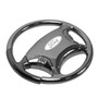 Ford Black Chrome Steering Wheel Key Chain