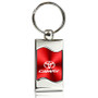 Toyota Camry Red Spun Brushed Metal Key Chain