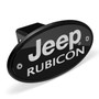 Jeep Rubicon Black Metal Plate 2 inch Tow Hitch Cover