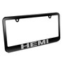 HEMI Logo Black Metal License Plate Frame