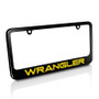 Jeep Yellow Wrangler Black Metal License Plate Frame