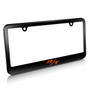 Dodge R/T in Orange Matte Black Metal License Plate Frame