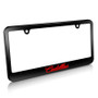 Cadillac in Red Matte Black Metal License Plate Frame