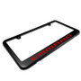 Chevrolet Camaro in Red Matte Black Metal License Plate Frame